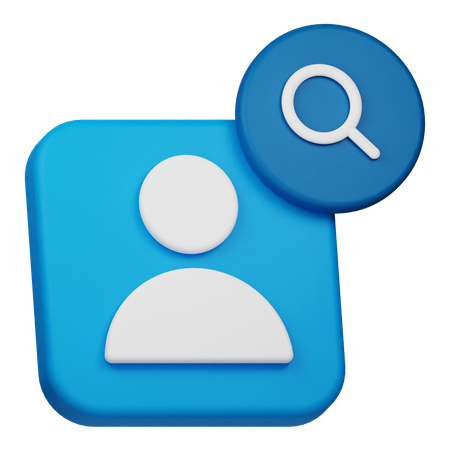 Search User  3D Icon