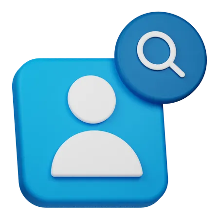 Search User  3D Icon