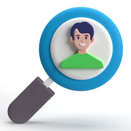 Search User  3D Icon
