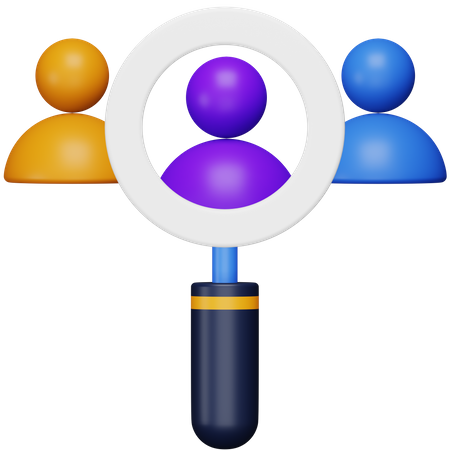 Search User 3D Icon
