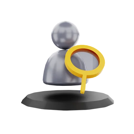 3 D Render Search User Illustration 3D Icon