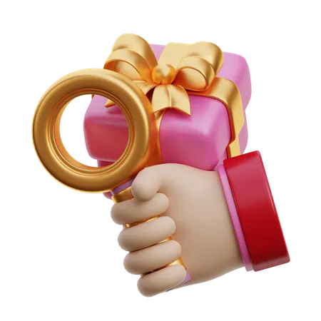 Search Valentine gift  3D Icon