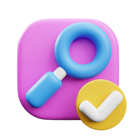 Search Verify  3D Icon