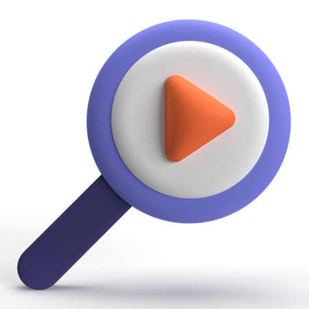 Search Video  3D Icon