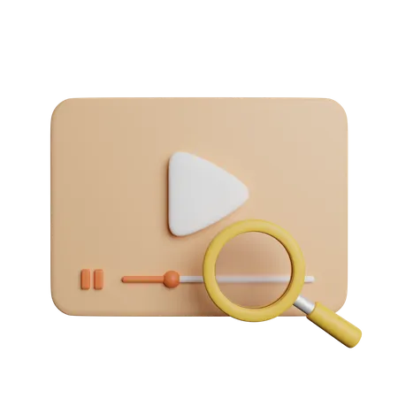 Search Video  3D Icon