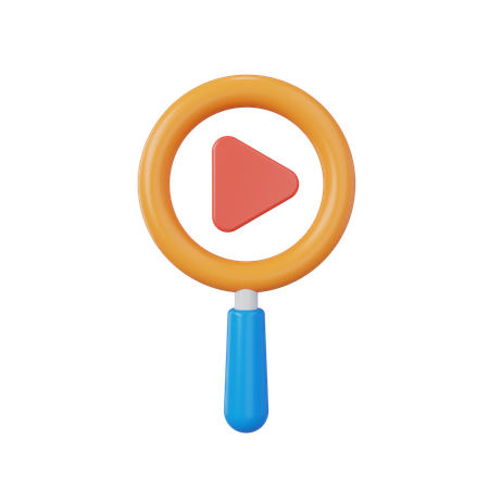 Search Video  3D Icon