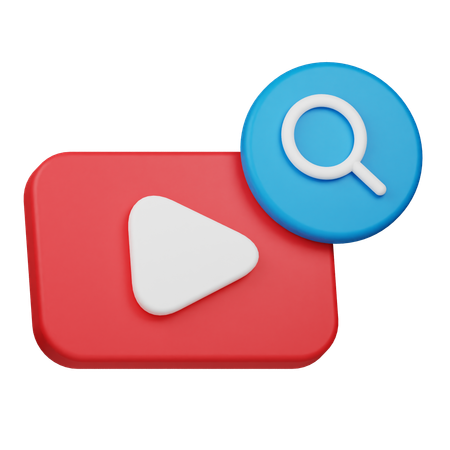 Search Video  3D Icon