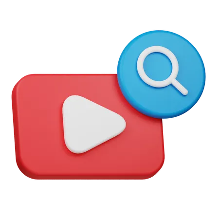 Search Video  3D Icon