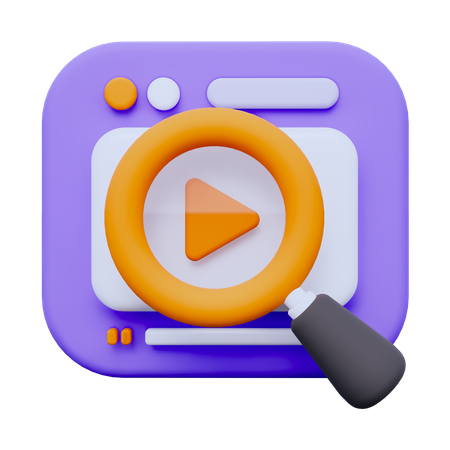 Search video  3D Icon