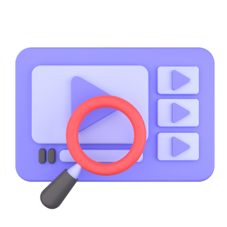 Search Video  3D Icon