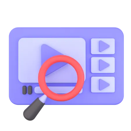 Search Video  3D Icon