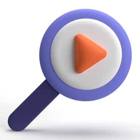 Search Video  3D Icon