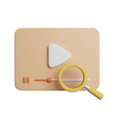 Search Video Media 3D Icon