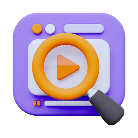 Search video  3D Icon