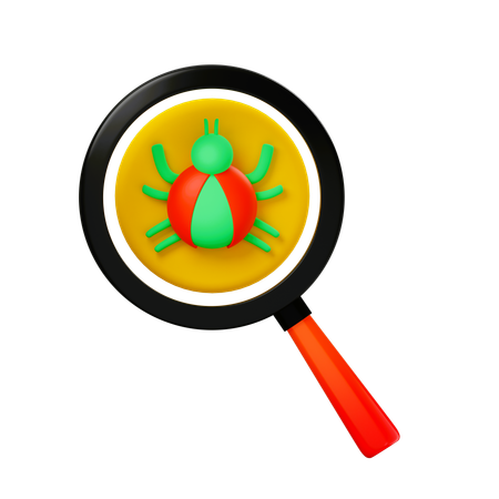 Search virus  3D Icon