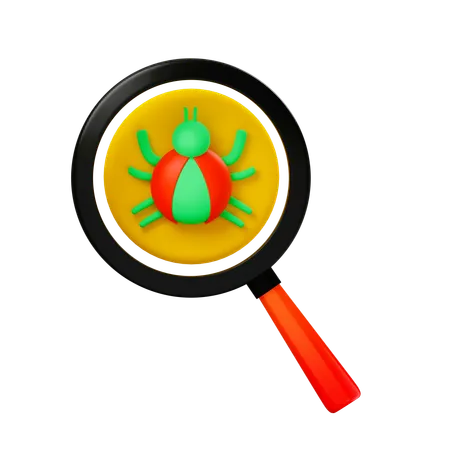 Search virus  3D Icon