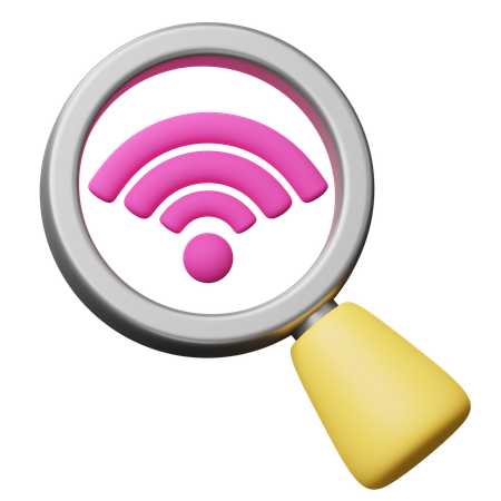 Search Wifi  3D Icon