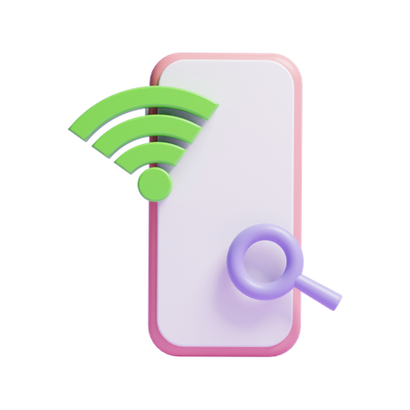 Search Wifi  3D Icon