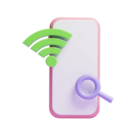 Search Wifi  3D Icon