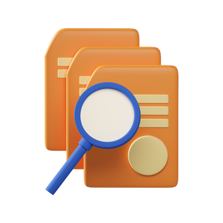 Searching document  3D Icon