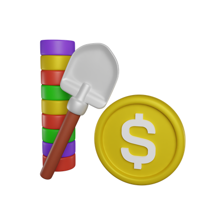 Searching Dollars  3D Icon
