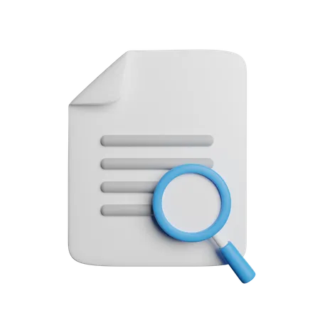 Searching File Document 3D Icon