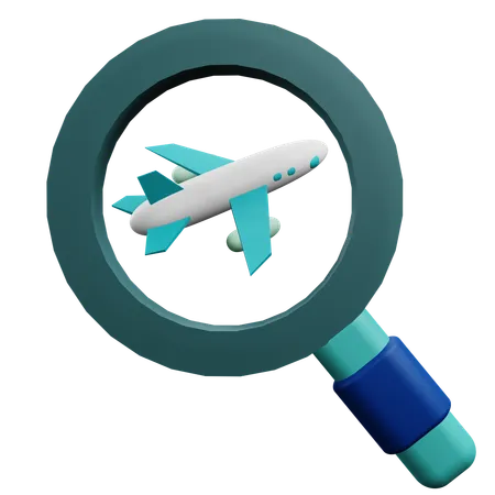 Searching Flight  3D Icon