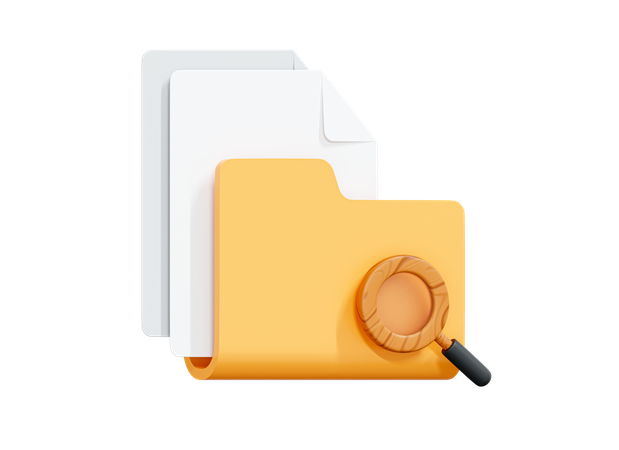 Searching For Files In A Folder  3D Icon