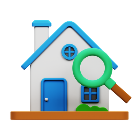 Searching House  3D Icon