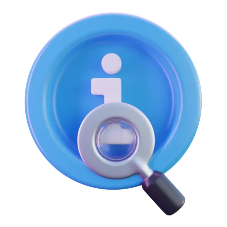 Magnifying Glass Searching Information 3 D Illustration 3D Icon
