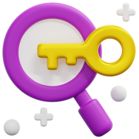 Searching Key  3D Icon