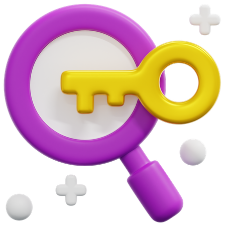 Searching Key  3D Icon