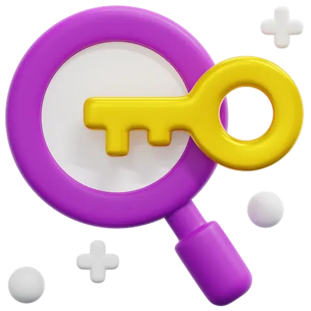 Searching Key  3D Icon