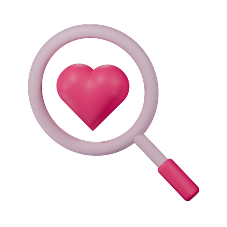 Searching love  3D Icon