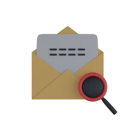 Searching Mail  3D Icon