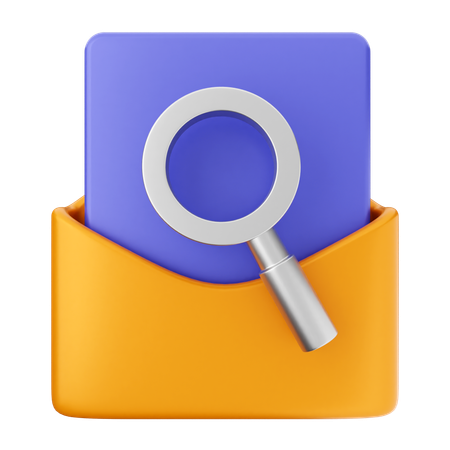 Searching Mail Message  3D Icon