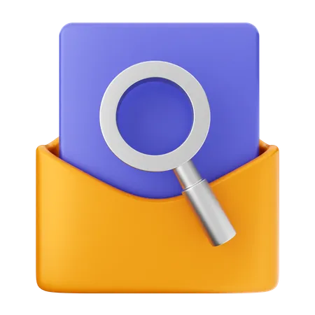 Searching Mail Message  3D Icon