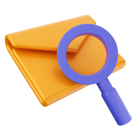 Searching Mail Message  3D Icon