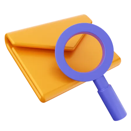 Searching Mail Message  3D Icon