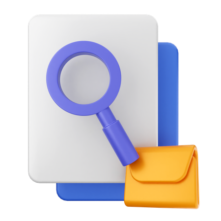 Searching Mail Message  3D Icon