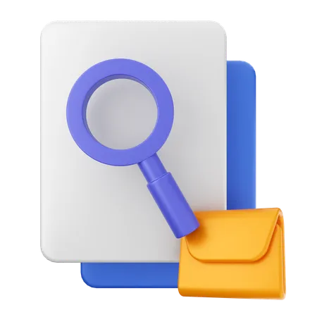 Searching Mail Message  3D Icon