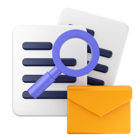 Searching Mail Message  3D Icon