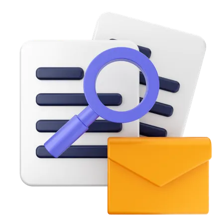 Searching Mail Message  3D Icon