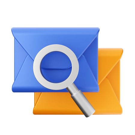 Searching Mail Message  3D Icon