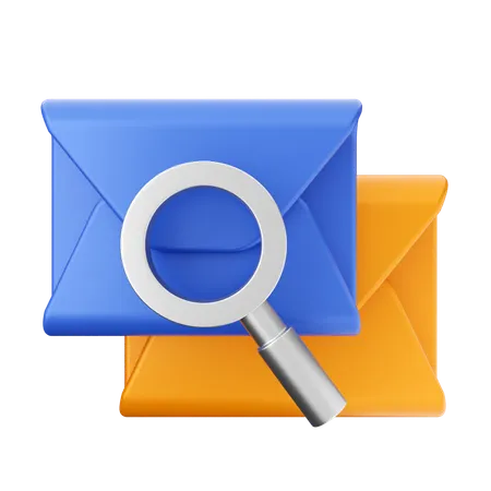 Searching Mail Message  3D Icon