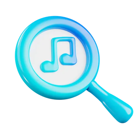 Searching Music  3D Icon