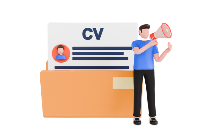 Searching Right Employee  3D Icon