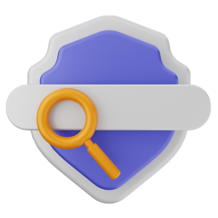 Searching Shield Protection  3D Icon