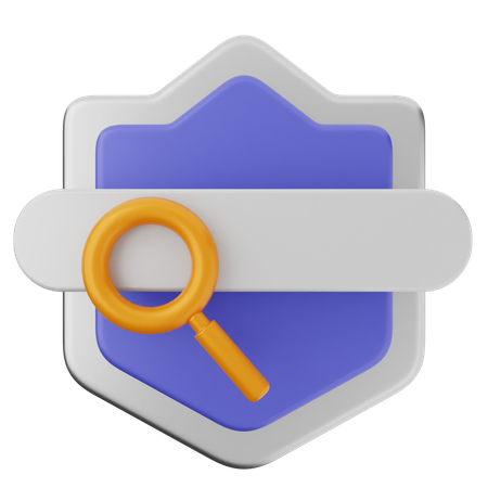 Searching Shield Protection  3D Icon