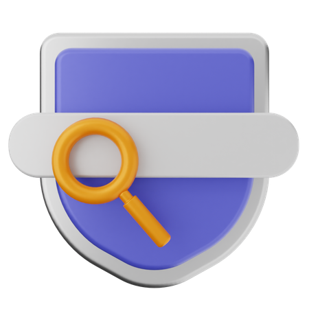 Searching Shield Protection  3D Icon